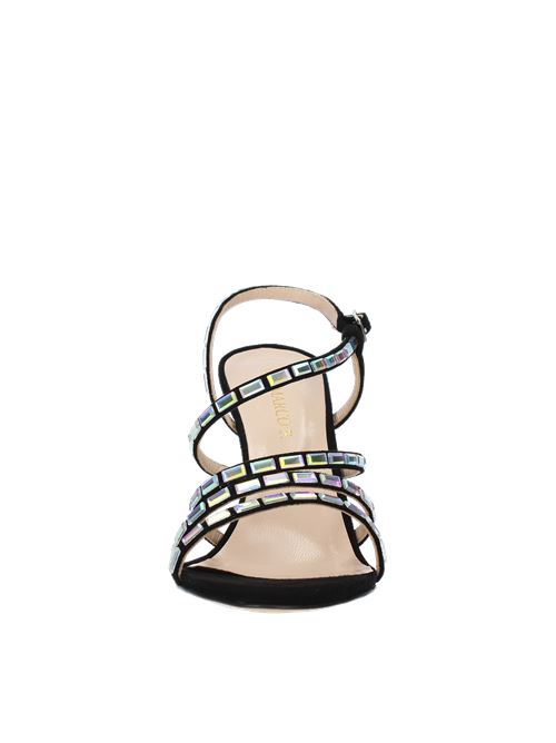 Suede and rhinestone sandals model M5099 GIANMARCO F. | M5099 CAM.NERO